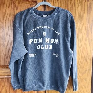 Blue Fun Mom Club Top